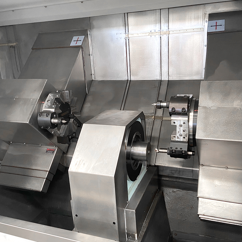 أبراج نهاية مزدوجة تحول مخرطة CNC